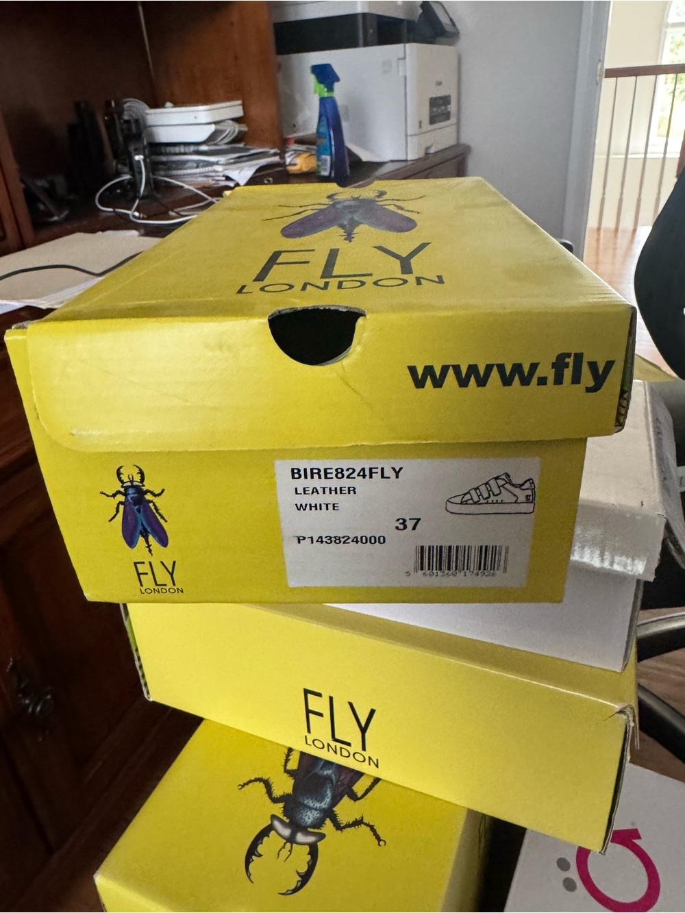 Fly London White Leather Sneakers